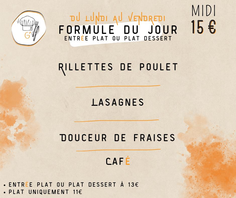 La Guinguette du Gué - Restaurant Savignac les églises - Menu Image 2